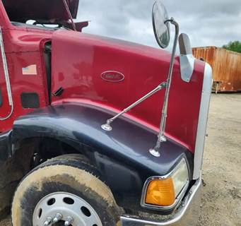 Used 2004 Peterbilt 385 Hood Assembly, 50.5" Wine/Black Fiberglass