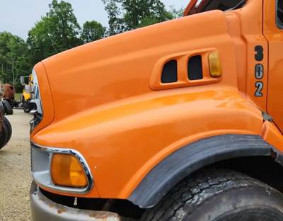 Used 2007 Sterling L9500 Hood Assembly 47" Length Orange Fiberglass