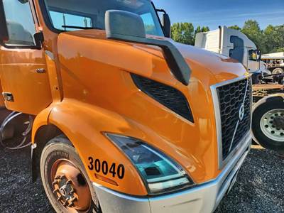 Used 2019 Volvo VNR64T Hood Assembly 50" Orange Fiberglass, Part # 23343231