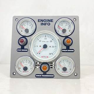 (Used) 2008 Pierce Firetruck- Instrument Cluster- 5 Gauges:!Oil Psi, Voltage,