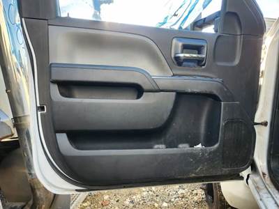 Used 2022 Chevrolet Silverado 6500HD Left Interior Door Panel, Black/Grey, Power
