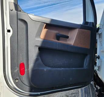 Used 2019 Freightliner Cascadia 126 Left Interior Power Door Panel, Black/Brown