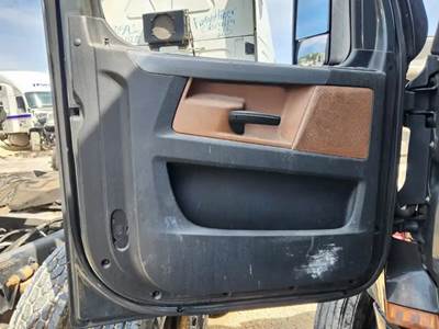 Used 2022 Freightliner Cascadia 126 Left Interior Door Panel, Black and Brown