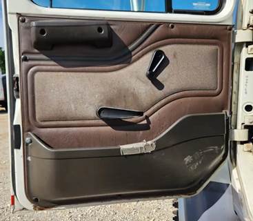 Used 2000 International 4900 Left Interior Door Panel, Brown Vinyl, Manual