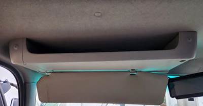 Used 2024 Isuzu NPR-HD Left Overhead Storage Console, Grey