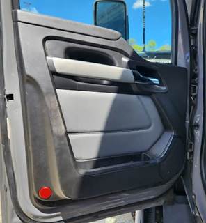 Used 2023 Kenworth T680 Left Interior Door Panel, Black/Grey Power
