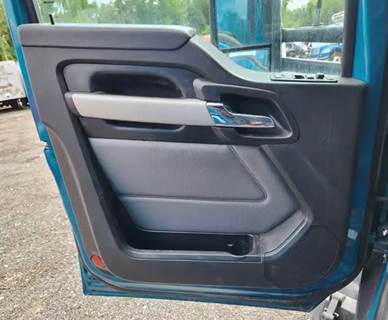 Used 2023 Kenworth T680 Left Interior Door Panel, Black and Grey