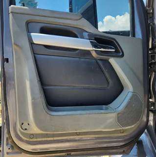 Used 2021 Kenworth T880 Left Interior Door Panel, Grey and Black, Power
