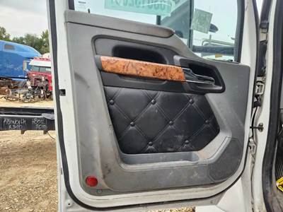 Used 2020 Kenworth T880 Left Interior Door Panel, Grey and Black, Power