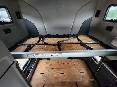 Used 2023 Peterbilt 579 Top Sleeper Bunk, Black Wood and Steel