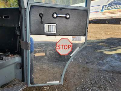 Used 2000 Pierce Model Tilt Cab Right Interior Door Panel, Chrome and Grey