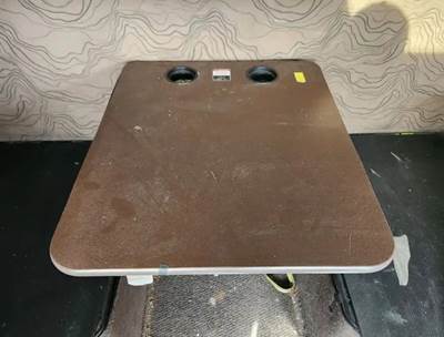 Used 2013 Volvo VNL Fold Down Table with Brackets, Brown, Part # 21606719