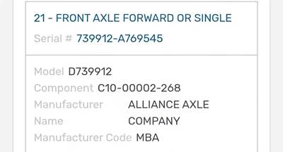 Freightliner M2 106 Right Spindle