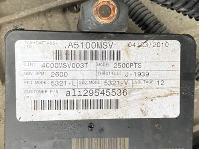 Allison 2500PTS Transmission Control Module (TCM) for a 2011 Freightliner B2