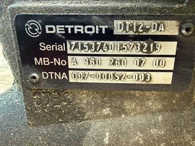 Detroit DT12-0A Transmission Core