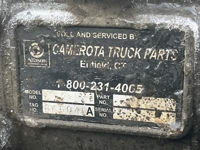 Allison 1000 Transmission for a 2009 Freightliner MT55 Chassis