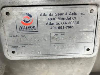 Allison 1000 Transmission for a 2006 Freightliner MT55 Chassis