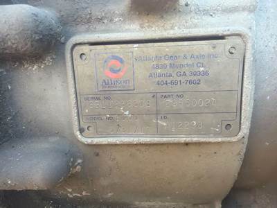 Allison 1000 Transmission for a 2011 Freightliner MT55