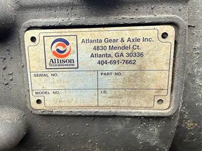 Allison 1000 Transmission for a 2005 Freightliner MT45 Chassis