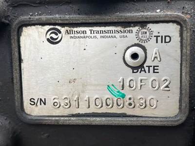 Allison 1000 HS Transmission for a 2010 Freightliner MT55 Chassis
