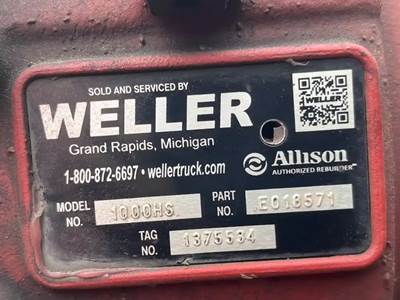 Allison 1000 HS Transmission for a 2012 Workhorse Custom Chassis W62