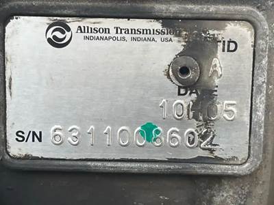 Allison 1000 HS Transmission for a 2011 Workhorse Custom Chassis W62