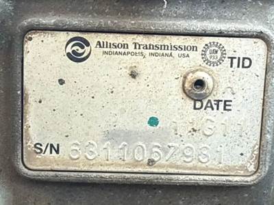 Allison 1000 HS Transmission for a 2011 Workhorse Custom Chassis W62