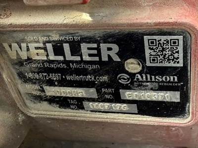Allison 1000 HS Transmission for a 2011 Freightliner MT55