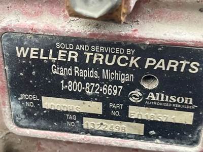 Allison 1000 HS Transmission for a 2011 Workhorse Custom Chassis W62