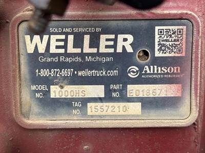 Allison 1000 HS Transmission for a 2013 Freightliner MT 45G