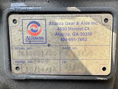 Allison 1000 RM Transmission