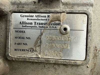 Allison 1000 RM Transmission for a 2001 Blue Bird TC2000