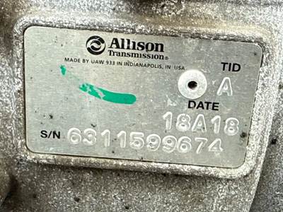 Allison 2100 RDS Transmission for a 2019 Kenworth K370