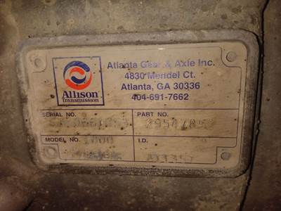 Allison 2200 HS Transmission for a 2007 Freightliner MT45 Chassis