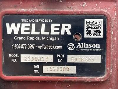 Allison 2200 HS Transmission for a 2010 Freightliner MT55 Chassis