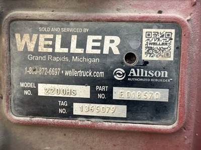 Allison 2200 HS Transmission for a 2011 Freightliner MT55