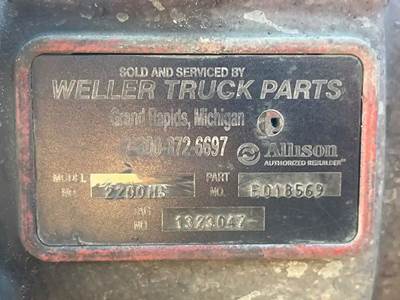 Allison 2200 HS Transmission for a 2010 Freightliner MT55 Chassis