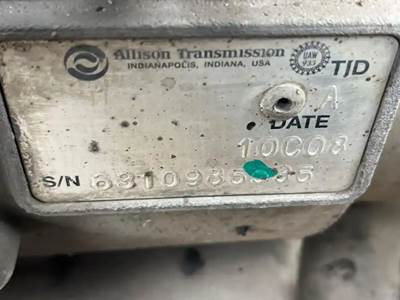 Allison 2200 HS Transmission for a 2010 Freightliner MT55 Chassis