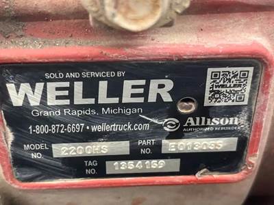 Allison 2200 HS Transmission for a 2009 Freightliner MT55 Chassis