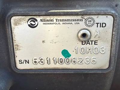 Allison 2200 HS Transmission for a 2011 Workhorse Custom Chassis W62