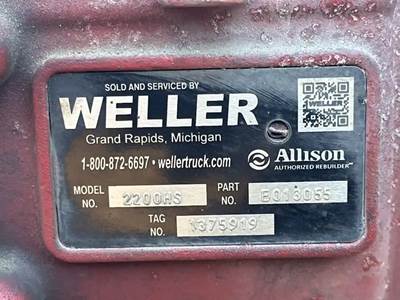 Allison 2200 HS Transmission for a 2009 Freightliner MT55 Chassis