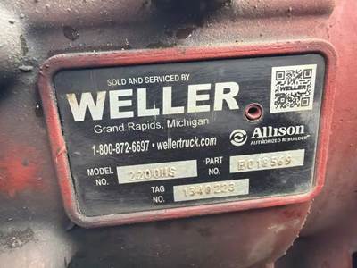 Allison 2200 HS Transmission for a 2010 Freightliner MT55 Chassis