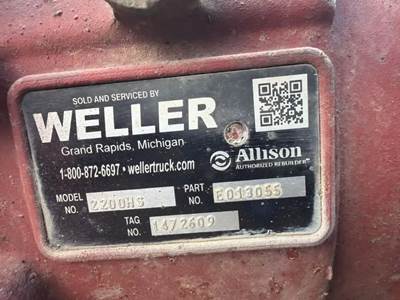 Allison 2200 HS Transmission for a 2009 Freightliner MT45 Chassis