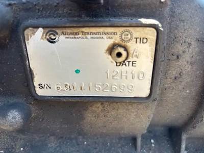 Allison 2200 HS Transmission for a 2012 Workhorse Custom Chassis W62