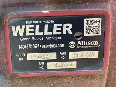 Allison 2200 HS Transmission for a 2008 Freightliner MT55 Chassis