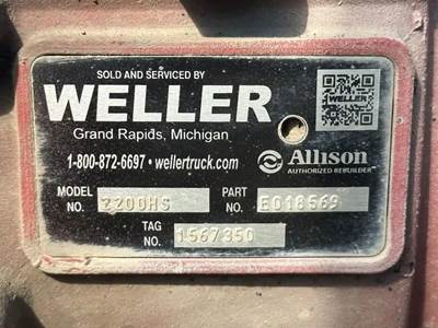Allison 2200 HS Transmission for a 2010 Freightliner MT55 Chassis