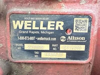 Allison 2200 HS Transmission for a 2010 Freightliner MT45 Chassis