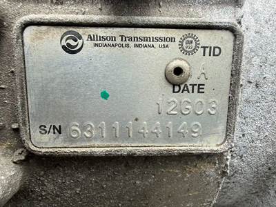 Allison 2200 HS Transmission for a 2012 Workhorse Custom Chassis W62