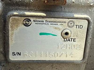 Allison 2200EV Transmission for a 2012 Workhorse Custom Chassis W62
