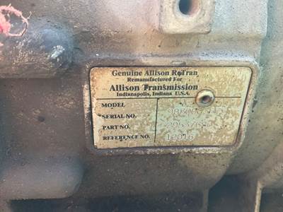 Allison 2400 RETRAN Transmission for a 2001 International 1652